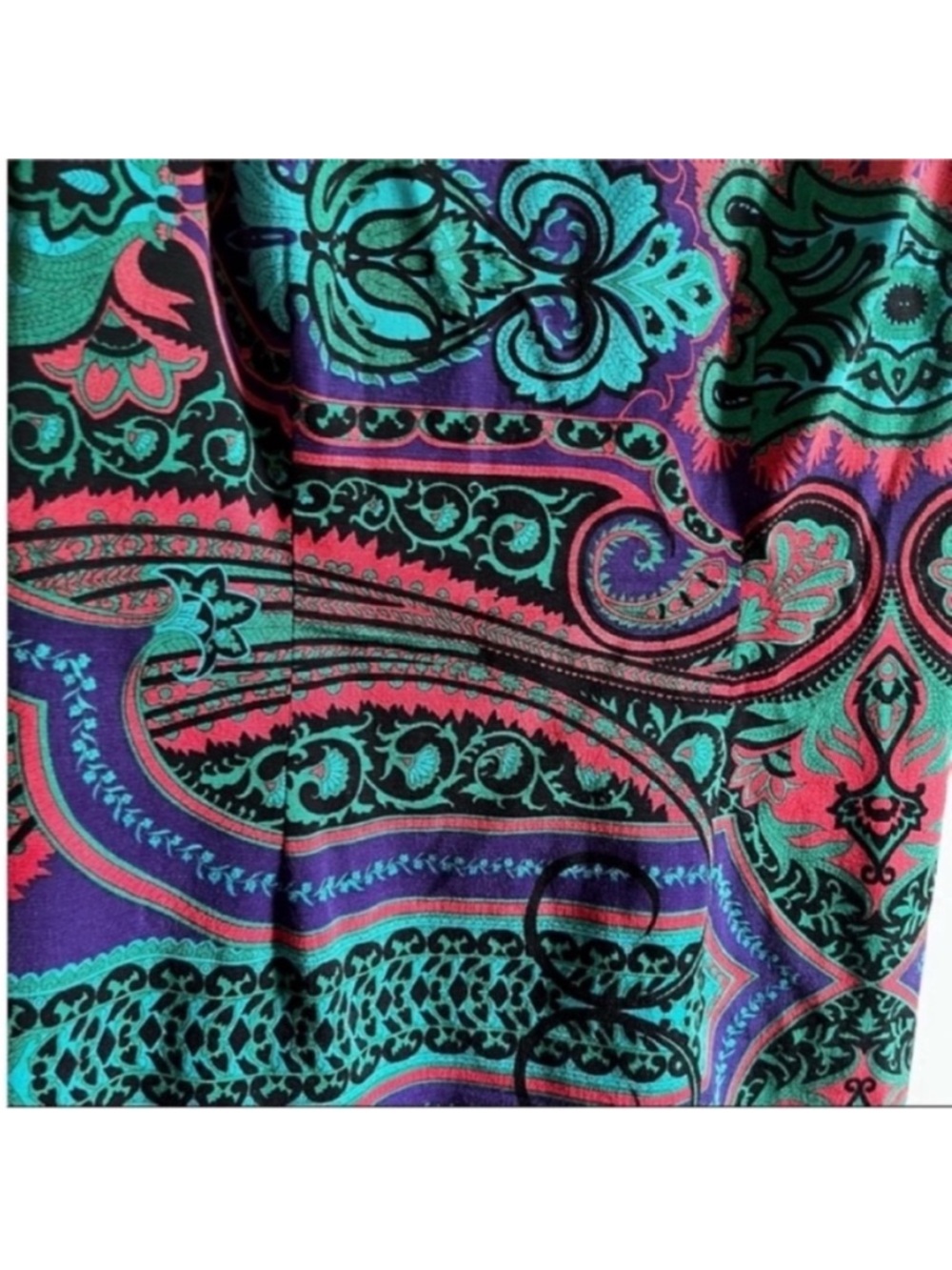 Plenty by Tracy Reese Baga shift dress purple teal paisley v back - Picture 5 of 11